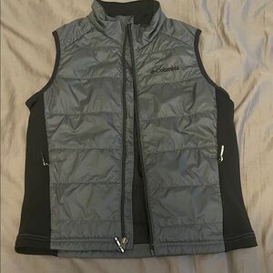 Columbia Charcoal and Black Zip Vest
